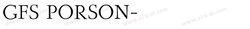 GFS porson字体转换